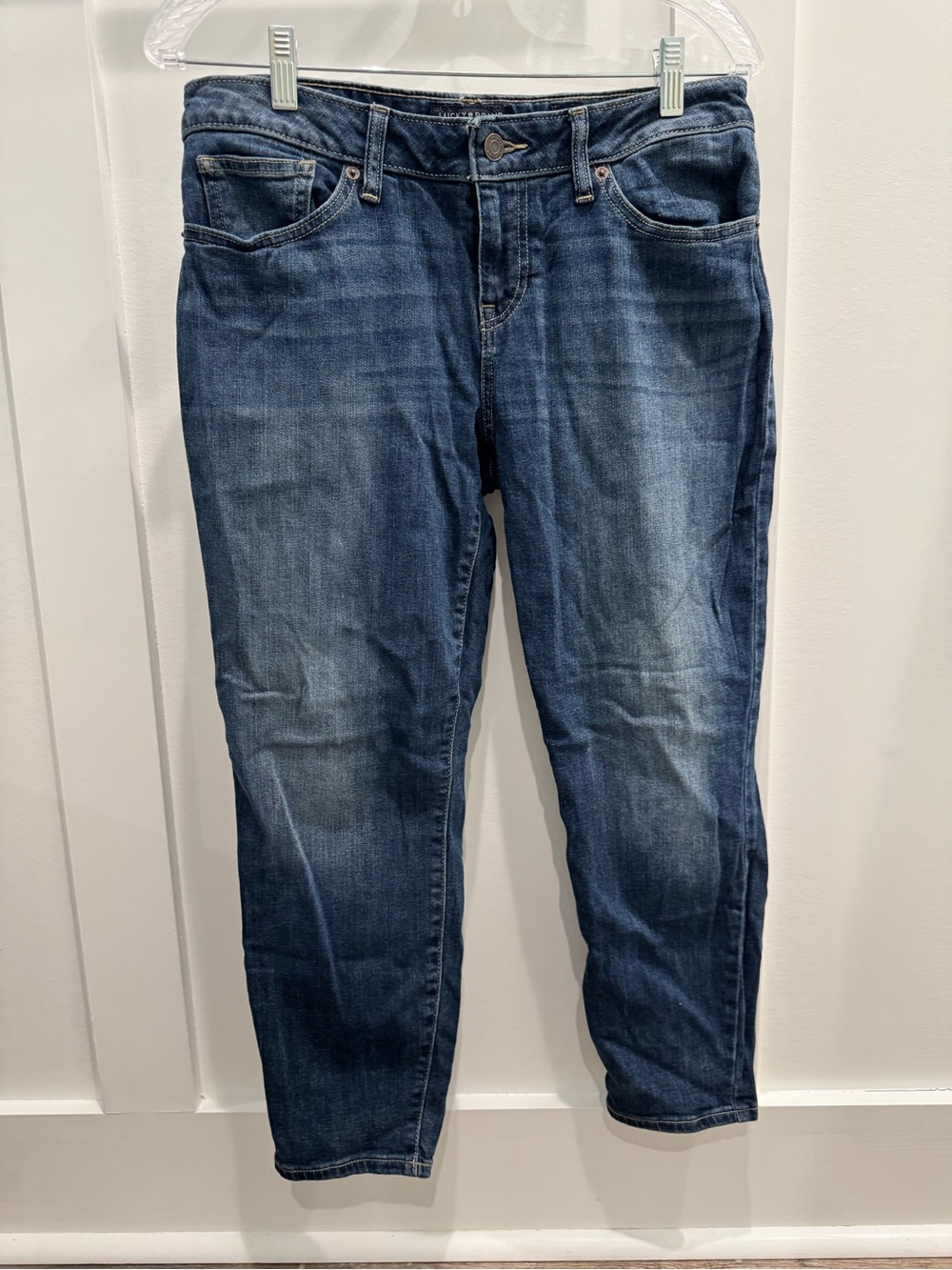 Lucky Brand Low Rise Lolita Dark Blue Cropped Women's Jeans Size 8